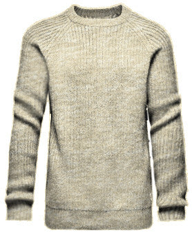 Saddle Crew Sweater (FLAX)